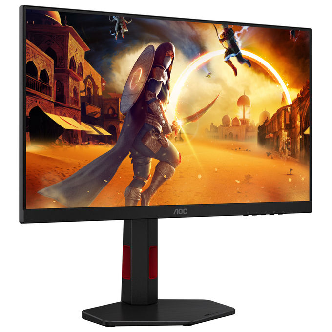 AOC, Monitor gaming 24G4ZR, 23.8'' FHD, 240Hz Rapid IPS, Nero e Rosso