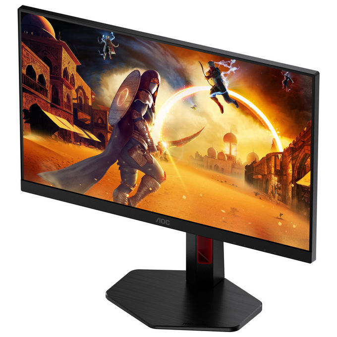 AOC, Monitor gaming 24G4ZR, 23.8'' FHD, 240Hz Rapid IPS, Nero e Rosso