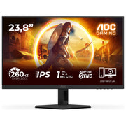 Aoc, Monitor Gaming, 24 pollici, Full HD, 260Hz, 1 ms, G-Sync, Nero-Rosso
