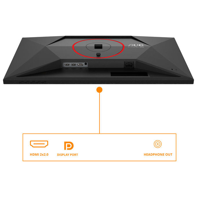 Aoc, Monitor Gaming 27G4ZR, 27'' FHD IPS, 240Hz, 1ms, AdaptiveSync, Nero-Rosso