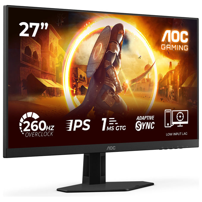 AOC, Monitor Gaming 27G4ZRE, 27'', FHD, 260Hz, Fast IPS, Nero-Rosso