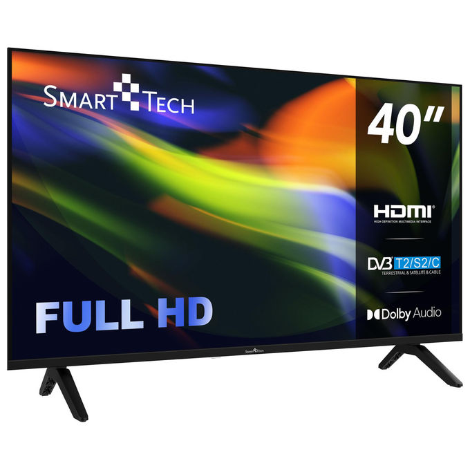 Smart Tech 40FN01K TV LED 40'' Full HD 1920x1080 60 Hz DVB-T2-S2 3 HDMI 2 USB colore Nero
