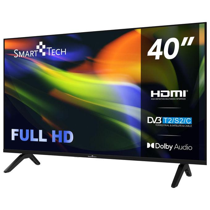 Smart Tech 40FN01K TV LED 40'' Full HD 1920x1080 60 Hz DVB-T2-S2 3 HDMI 2 USB colore Nero