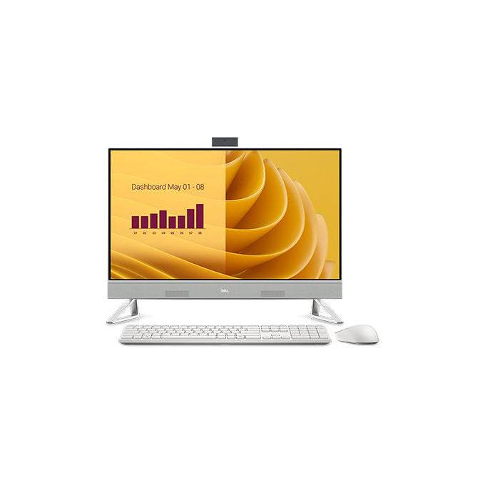 Dell, PC All-in-One, 27 Pollici, Intel Core i5-1334U, 16GB RAM, 512GB SSD, Windows 11 Pro, Bianco Perlato