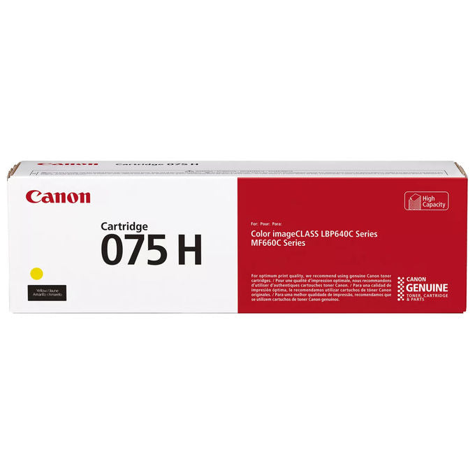Canon, Toner 075 H, Giallo, Originale, Alta Capacita', 2500 Pagine