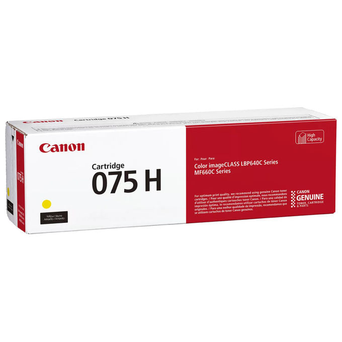 Canon, Toner 075 H, Giallo, Originale, Alta Capacita', 2500 Pagine