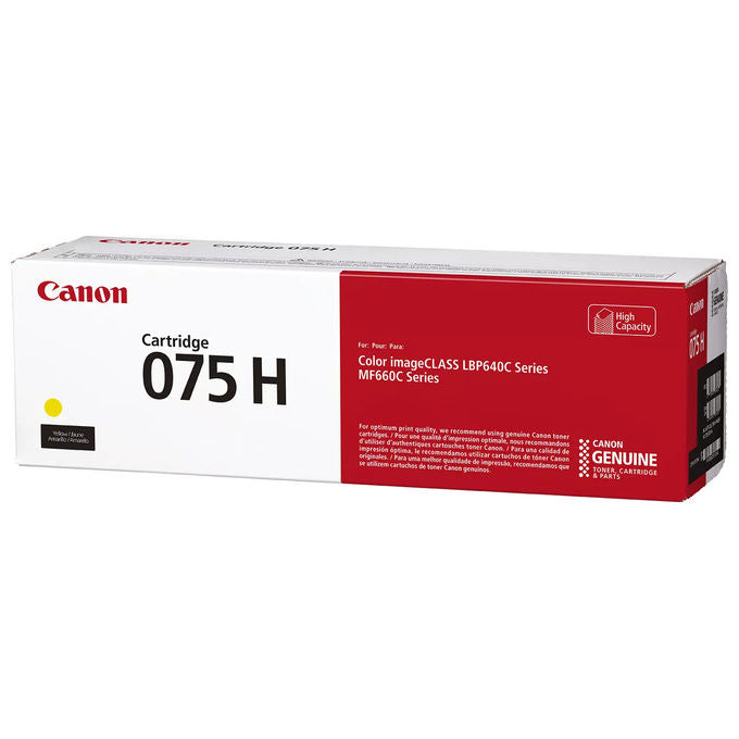 Canon, Toner 075 H, Giallo, Originale, Alta Capacita', 2500 Pagine