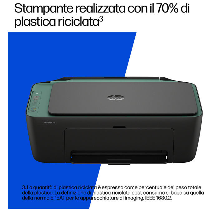 HP 89F99B DeskJet 2923 Stampante Multifunzione Inkjet a Colori All in One Wi-Fi 4800x1200 DPI colore Grigio