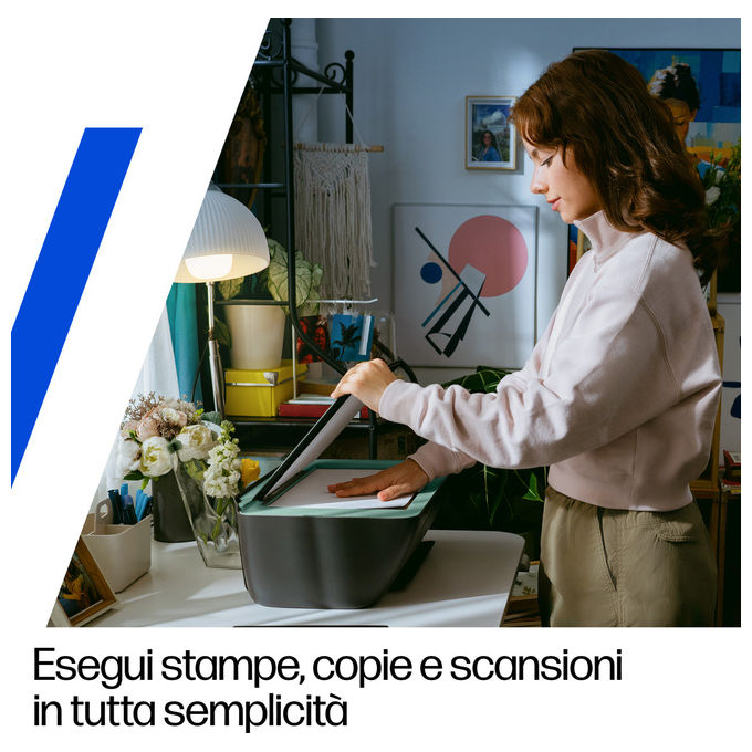 HP 89F99B DeskJet 2923 Stampante Multifunzione Inkjet a Colori All in One Wi-Fi 4800x1200 DPI colore Grigio