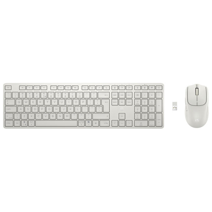 Hp, Combinazione Tastiera e Mouse 495C, Multi-Dispositivo, Dual-Mode, Wireless, Bianco