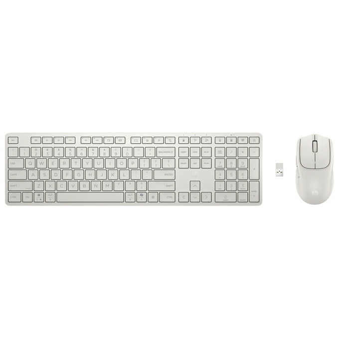 Hp, Combinazione Tastiera e Mouse 495C, Multi-Dispositivo, Dual-Mode, Wireless, Bianco