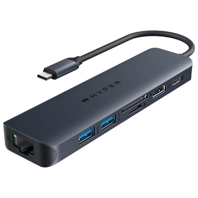 Targus, Hub USB-C, 7 Porte, 4K 60Hz, Alluminio, Blu