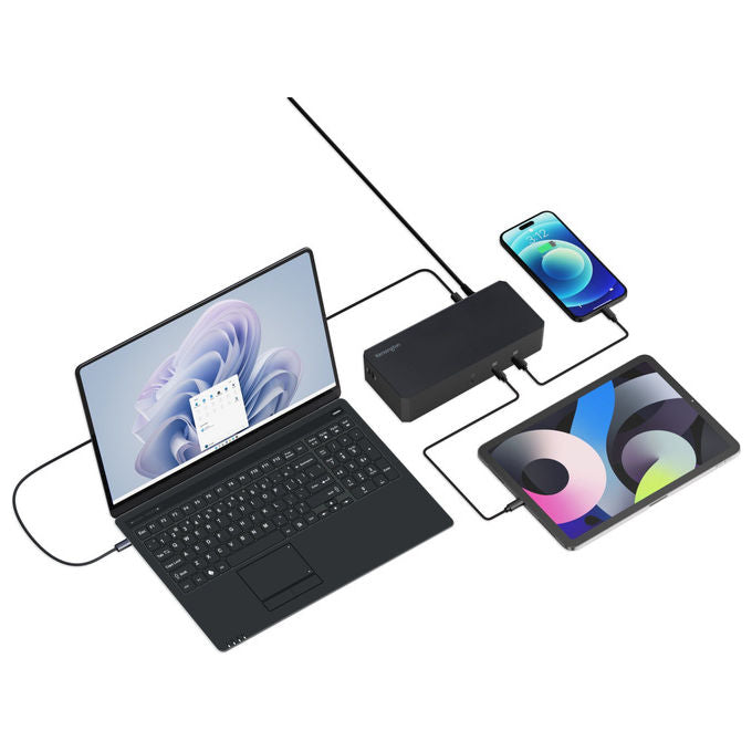 Kensington, Docking Station SD4843P EQ, USB-C 10 Gbps, Triplo Video, Senza Driver
