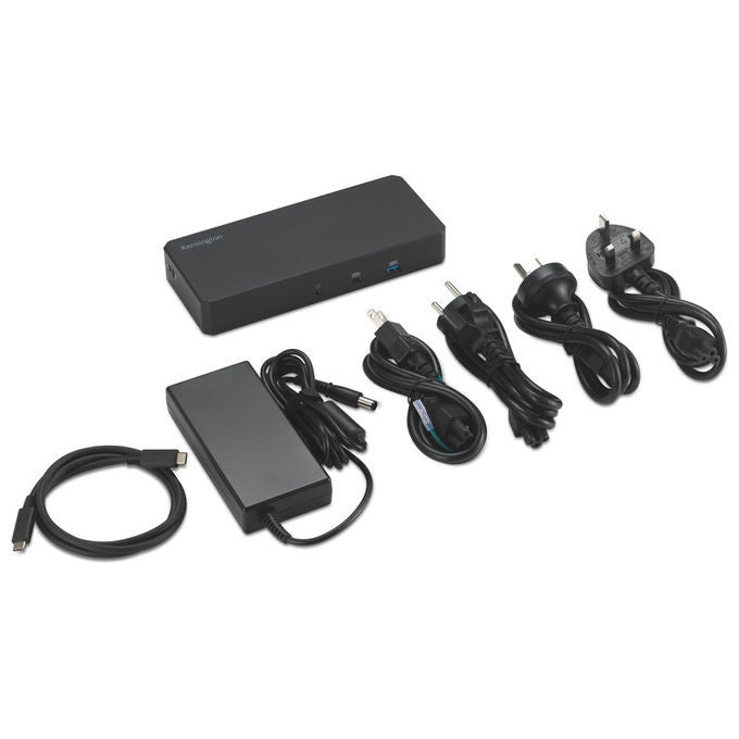 Kensington, Docking Station SD4843P EQ, USB-C 10 Gbps, Triplo Video, Senza Driver