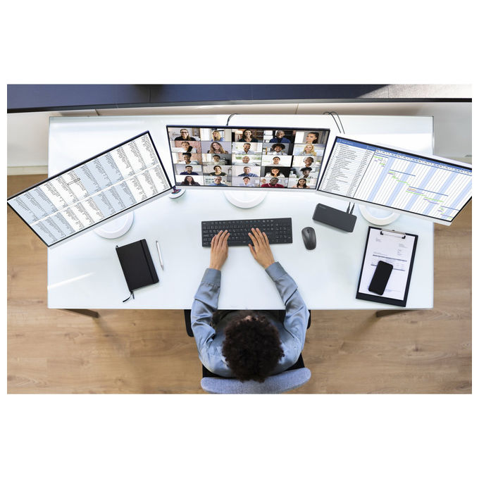 Kensington, Docking Station SD4843P EQ, USB-C 10 Gbps, Triplo Video, Senza Driver