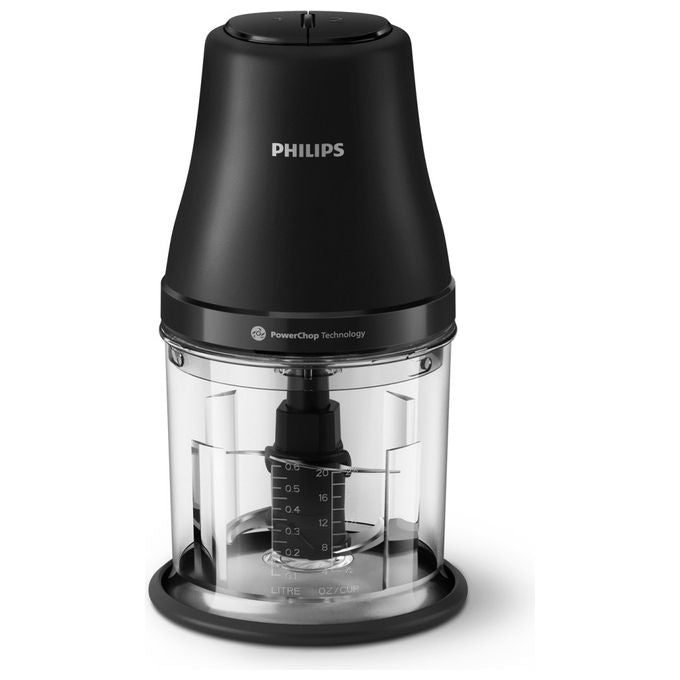 Philips HR1501-00 Serie 3000 Tritatutto 450W ciotola 1 L 4 lame funzione Pulse lavabile in lavastoviglie colore Nero