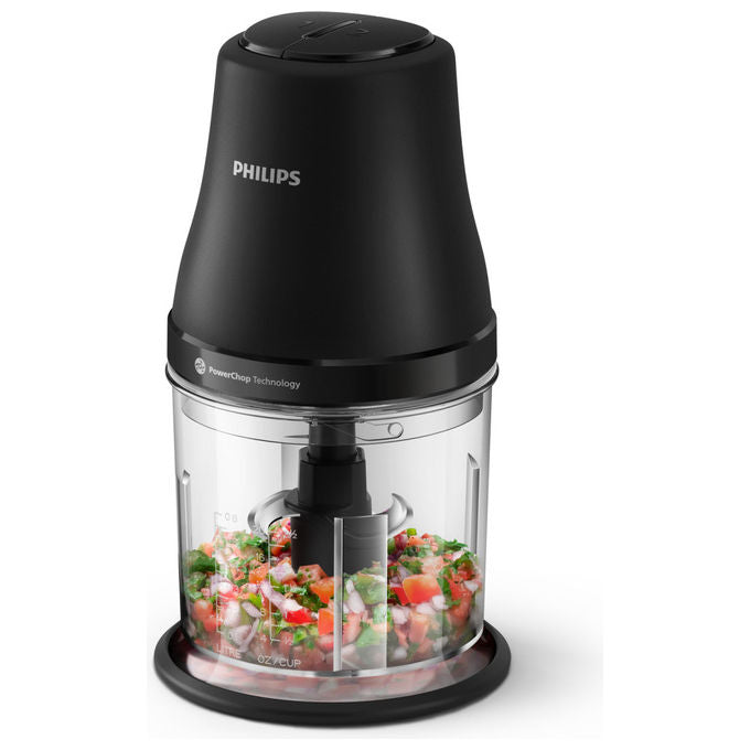 Philips HR1501-00 Serie 3000 Tritatutto 450W ciotola 1 L 4 lame funzione Pulse lavabile in lavastoviglie colore Nero