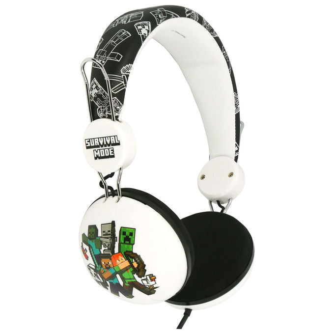Otl Technologies, Cuffie Gaming Minecraft, Bianco, On Ear, Per Bambini 7+