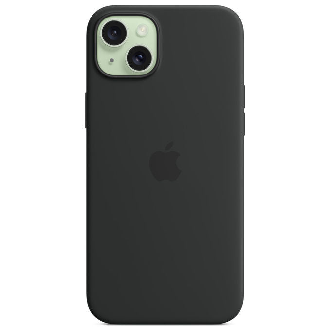 Apple, Custodia in Silicone MagSafe per iPhone 15 Plus, Nero