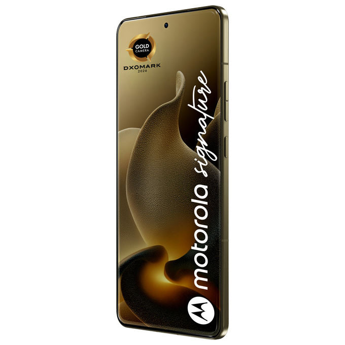 Motorola Signature, Smartphone 5G, 16 GB RAM, 512 GB, Oro Pantone Martini Olive