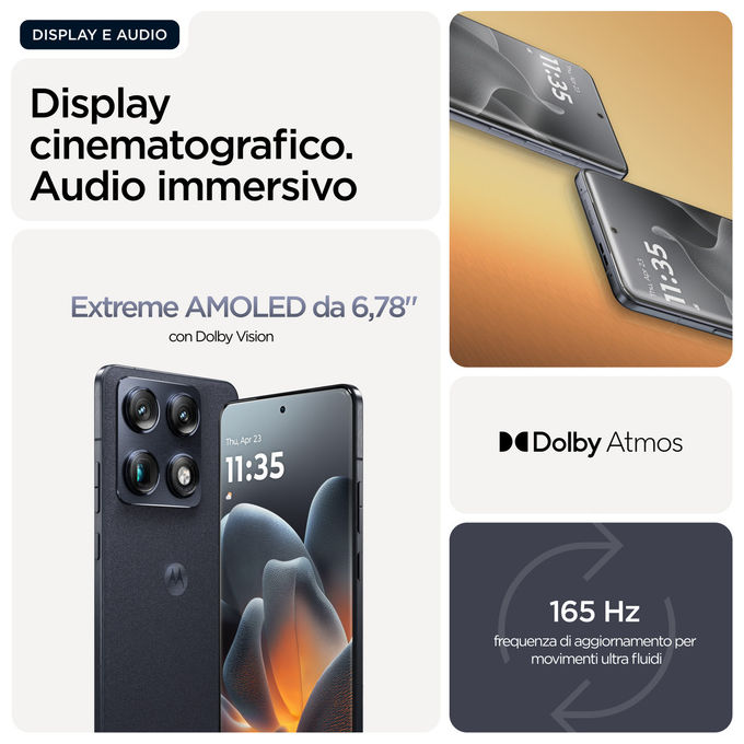 Motorola Signature, Smartphone 5G, 16-512GB, Android 16, Blu Scuro Pantone Carbon