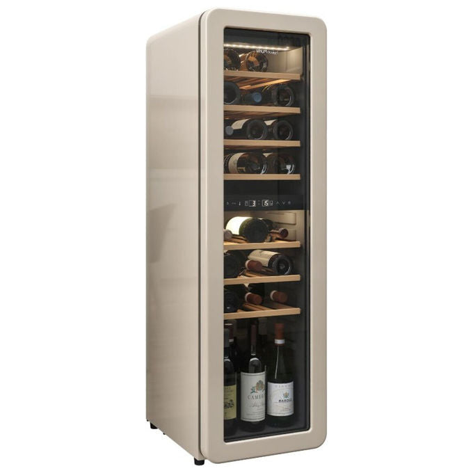 Nevada NVD120-30D Cantina Vino Doppia Temperatura 30 Bottiglie Classe G 7 Ripiani Legno 39 dB colore Bianco Crema