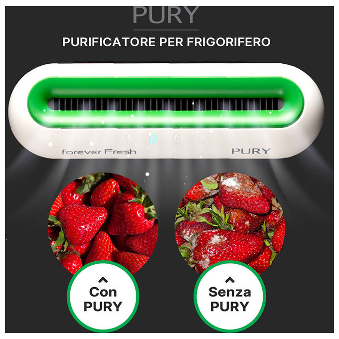 Macom 885 Enjoy and Relax Purificatore Frigorifero Ozono 50 mg-h 3 Livelli Ricaricabile autonomia 45 giorni colore Verde Bianco