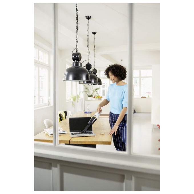 Kärcher 1.198-350.0 CVH 3 Plus Aspirapolvere Portatile Senza Filo 0,15 L 70W autonomia 20 min filtro HEPA colore Nero Bianco