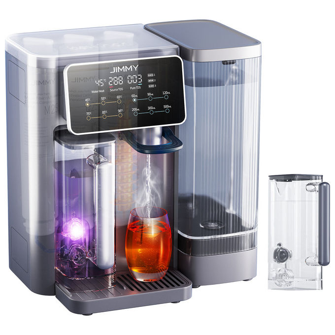 Jimmy, Purificatore Acqua Osmosi Inversa R9, Banco e Portatile, Acqua Calda Istantanea, Filtrazione 7 Stadi