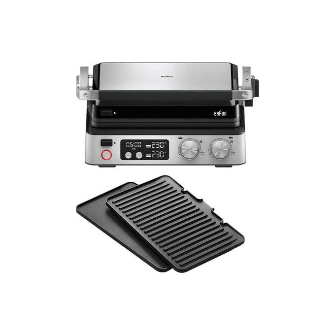 Braun, MultiGrill 7 CG 7040, Griglia Elettrica, 2000 W, Nero