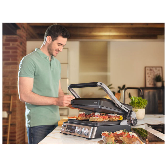 Braun, MultiGrill 7 CG 7040, Griglia Elettrica, 2000 W, Nero