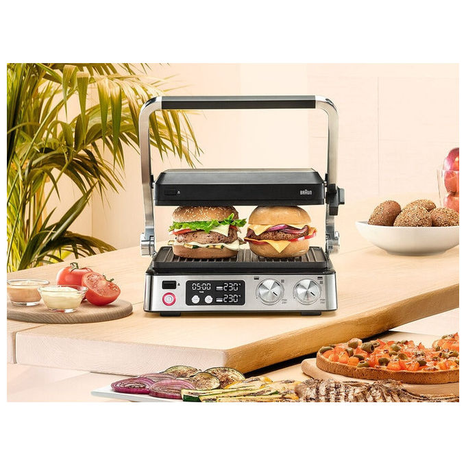 Braun, MultiGrill 7 CG 7040, Griglia Elettrica, 2000 W, Nero