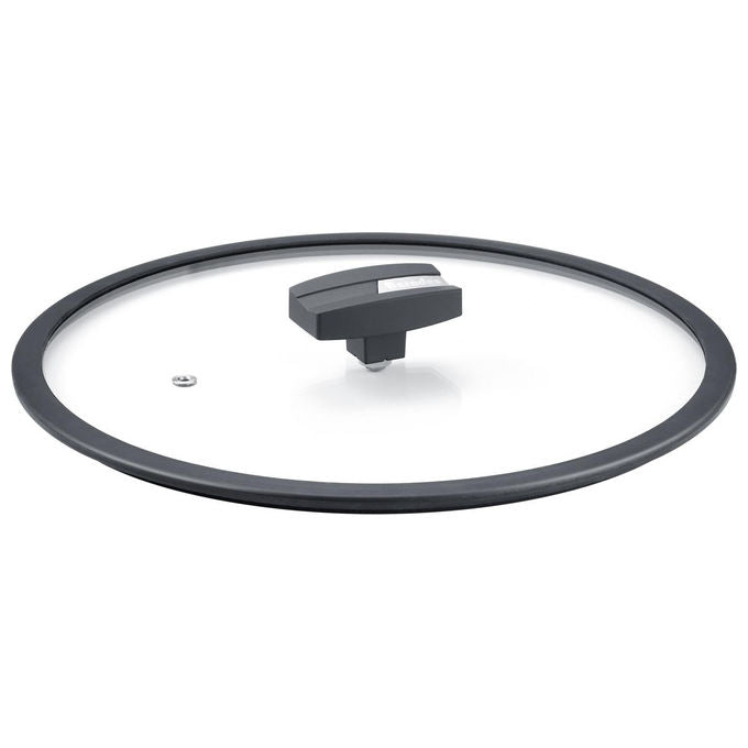 Berndes, Coperchio in Vetro Balance, 30 cm, Bordo Silicone Nero
