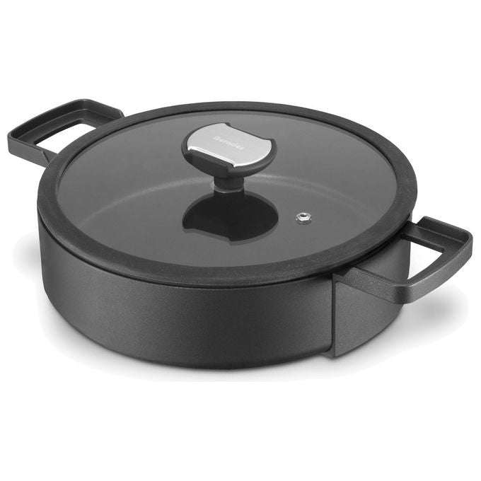 Berndes, Set Pentole B.Double, 3 Pezzi, Alluminio Pressofuso, Antiaderente, Nero, 24 cm