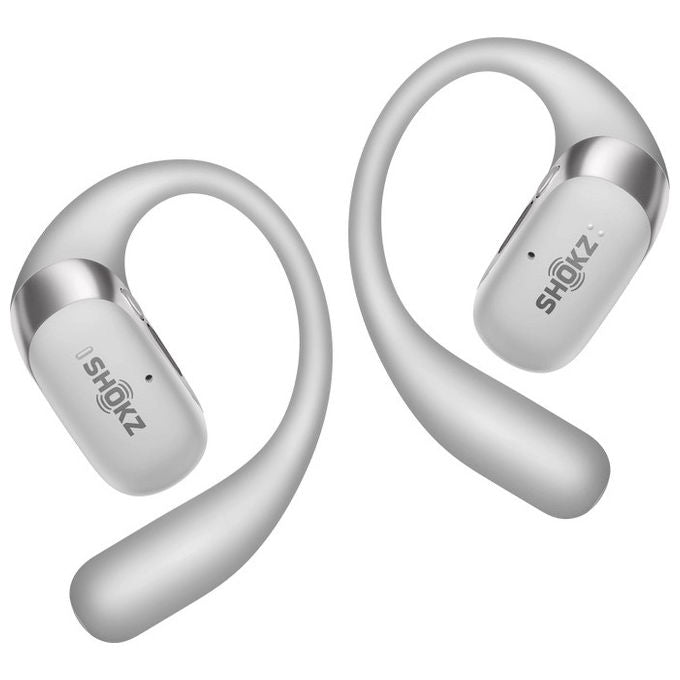 Shokz, OpenFit 2+ Cuffie Wireless a clip, In-ear Musica e Chiamate, Bluetooth, Grigio