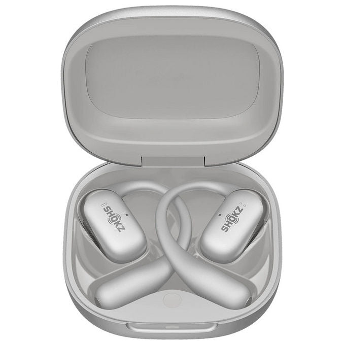 Shokz, OpenFit 2+ Cuffie Wireless a clip, In-ear Musica e Chiamate, Bluetooth, Grigio