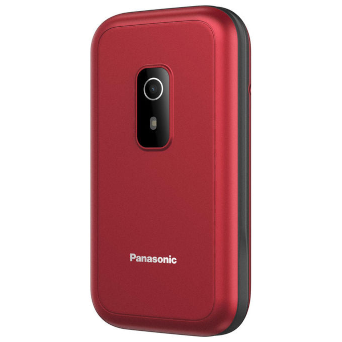 Panasonic KX-TF600EXR Telefono Cellulare a Conchiglia 4G VoLTE Display 2,8'' Bluetooth USB-C IP44 colore Rosso