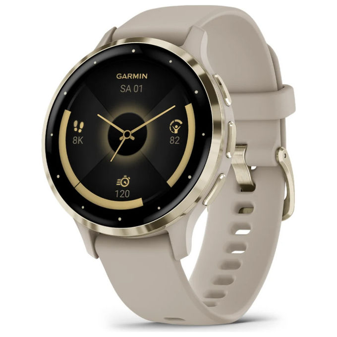Garmin 010-02785-02 Venu 3S Smartwatch AMOLED 41 mm GPS Cardiofrequenzimetro Batteria 10 giorni colore Oro Grigio