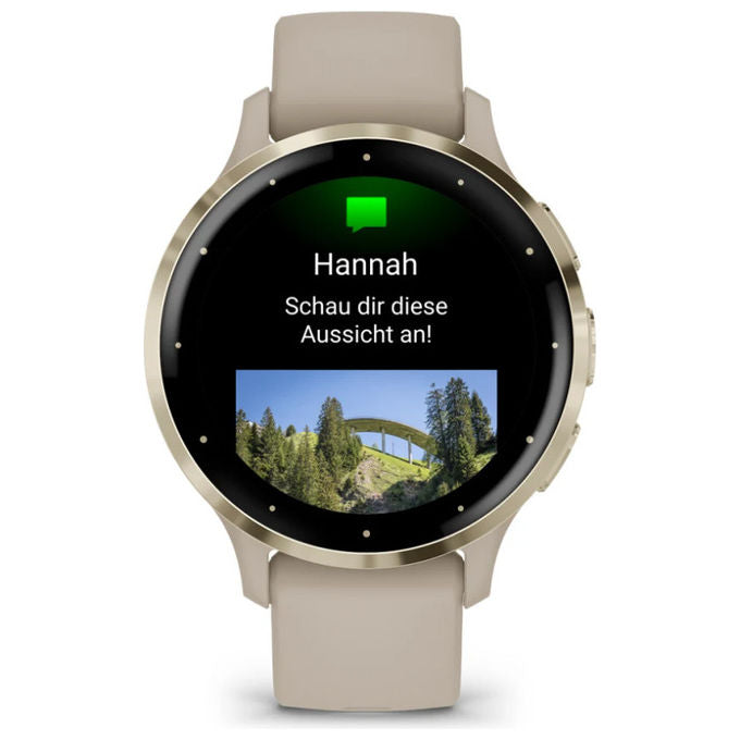 Garmin 010-02785-02 Venu 3S Smartwatch AMOLED 41 mm GPS Cardiofrequenzimetro Batteria 10 giorni colore Oro Grigio