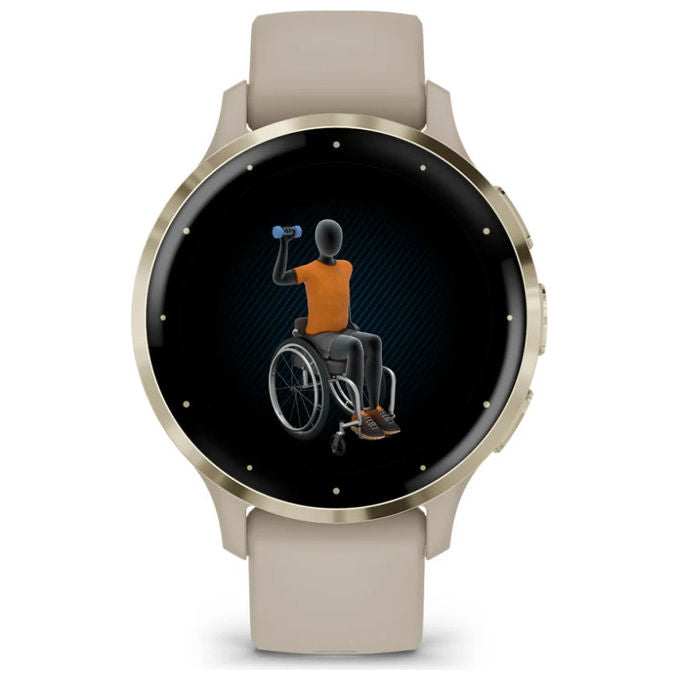Garmin 010-02785-02 Venu 3S Smartwatch AMOLED 41 mm GPS Cardiofrequenzimetro Batteria 10 giorni colore Oro Grigio