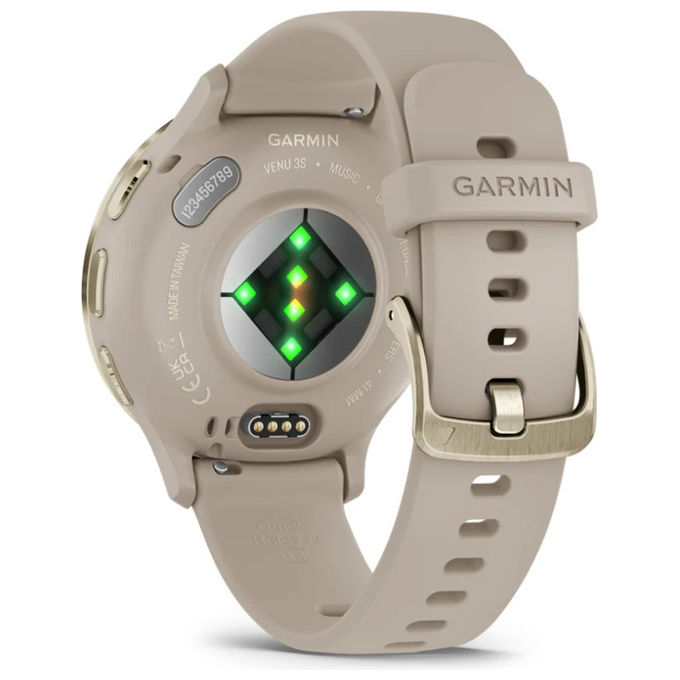 Garmin 010-02785-02 Venu 3S Smartwatch AMOLED 41 mm GPS Cardiofrequenzimetro Batteria 10 giorni colore Oro Grigio