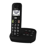 Panasonic KX-TGU130EXB Telefono Cordless DECT Tasti Grandi Segreteria Telefonica Compatibile Apparecchi Acustici colore Nero