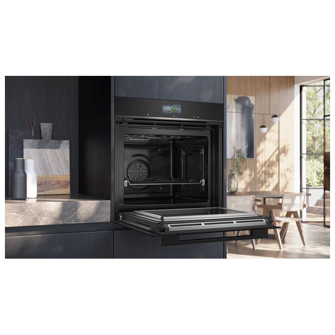 Siemens, Forno Elettrico iQ700 HM776GKB1, 67 Litri, Nero, con Microonde