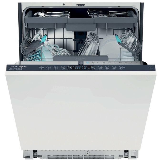 Candy CS 6B0S3PSA Rapido' Lavastoviglie a Scomparsa Totale 16 coperti Classe B Wi-Fi 40 dB Terzo Cestello (81.8x59.7x55.5 cm) colore Antracite