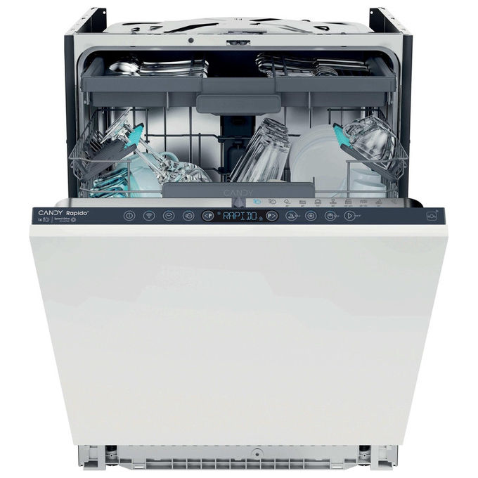 Candy CS 6B0S3PSA Rapido' Lavastoviglie a Scomparsa Totale 16 coperti Classe B Wi-Fi 40 dB Terzo Cestello (81.8x59.7x55.5 cm) colore Antracite