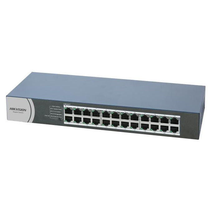 Hikvision, Switch di Rete, Non Gestito, 24 porte, Gigabit Ethernet, DS-3E0524R-O, Grigio