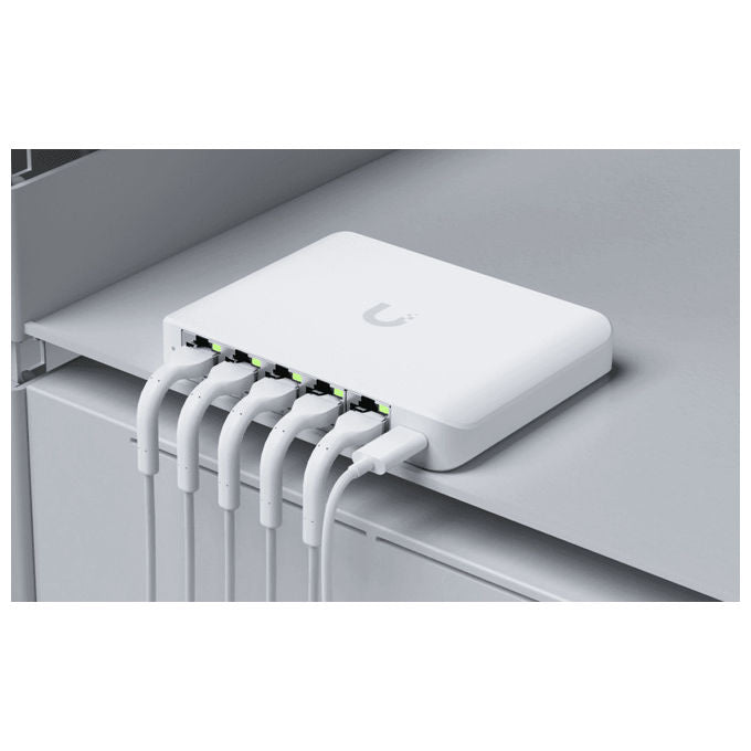 Ubiquiti, Switch di rete 5 porte, 2.5G Ethernet, PoE, Desktop, Bianco