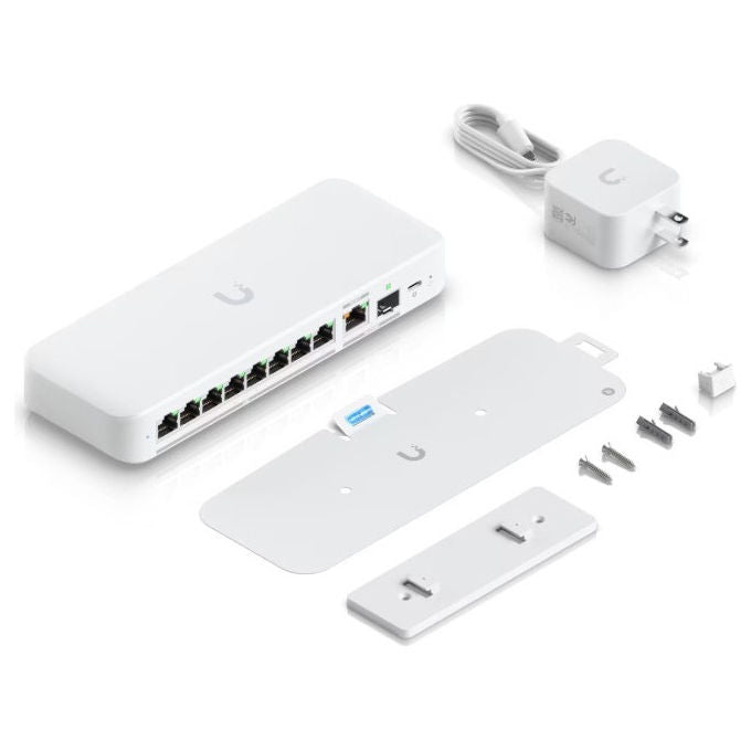 Ubiquiti USW-FLEX-2.5G-8 UniFi Flex Switch Gestito L2 8 Porte 2.5GbE Uplink 10G RJ45 SFP+ colore Bianco