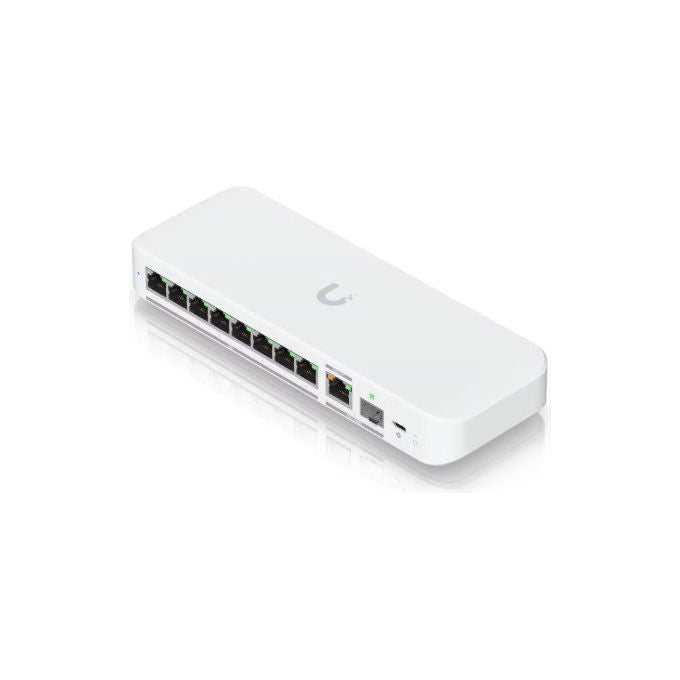 Ubiquiti USW-FLEX-2.5G-8 UniFi Flex Switch Gestito L2 8 Porte 2.5GbE Uplink 10G RJ45 SFP+ colore Bianco