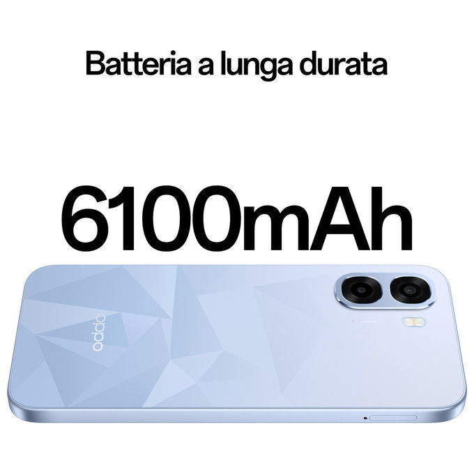 Oppo, Smartphone A6k AI, Doppia Fotocamera 13MP, Display 6.75'' 256GB, Crystal Blue